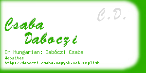csaba daboczi business card